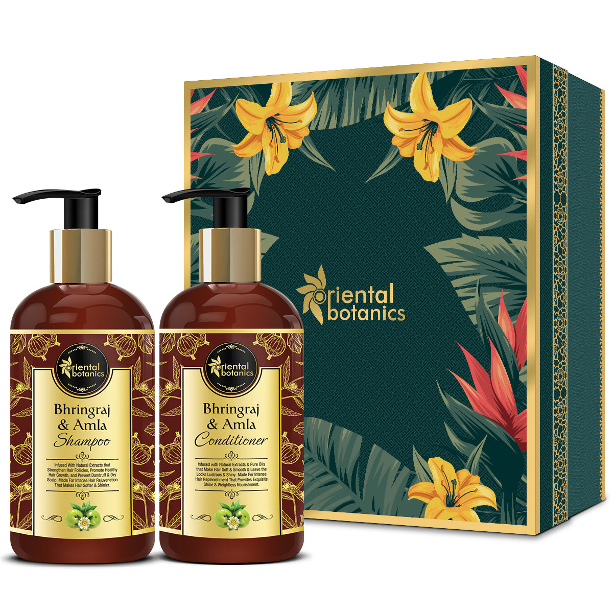 Oriental Botanics Bhringraj & Amla Hair Shampoo + Conditioner (300ml each)