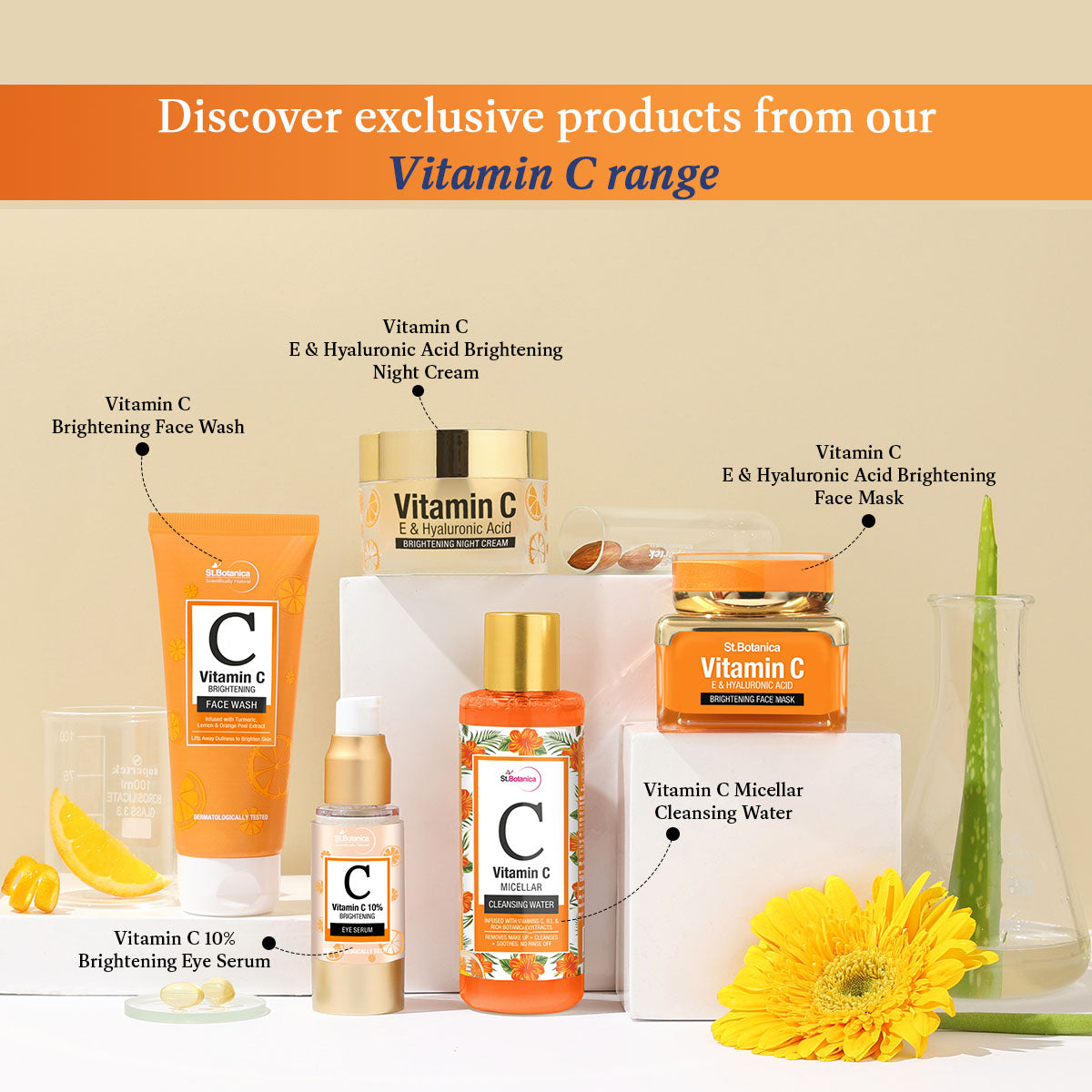 St.Botanica Vitamin C SPF 30 Pa+++ Sunscreen Oil Mineral Based and Water Resistant, UVA and UVB Protection, 120 ml