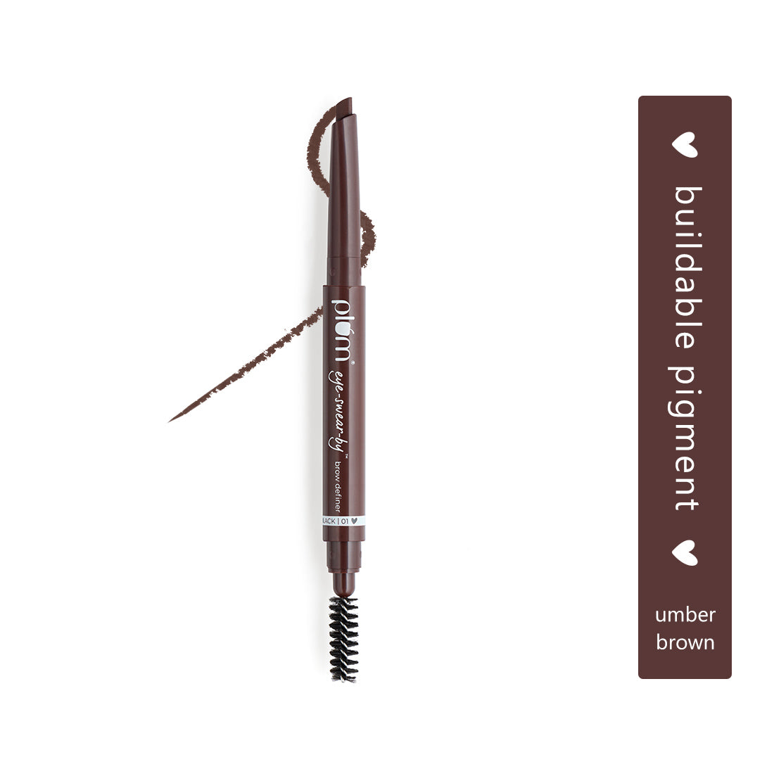 Plum Eye-Swear-By Brow Definer - Umber Brown | Buildable Pigment | With Vitamin E