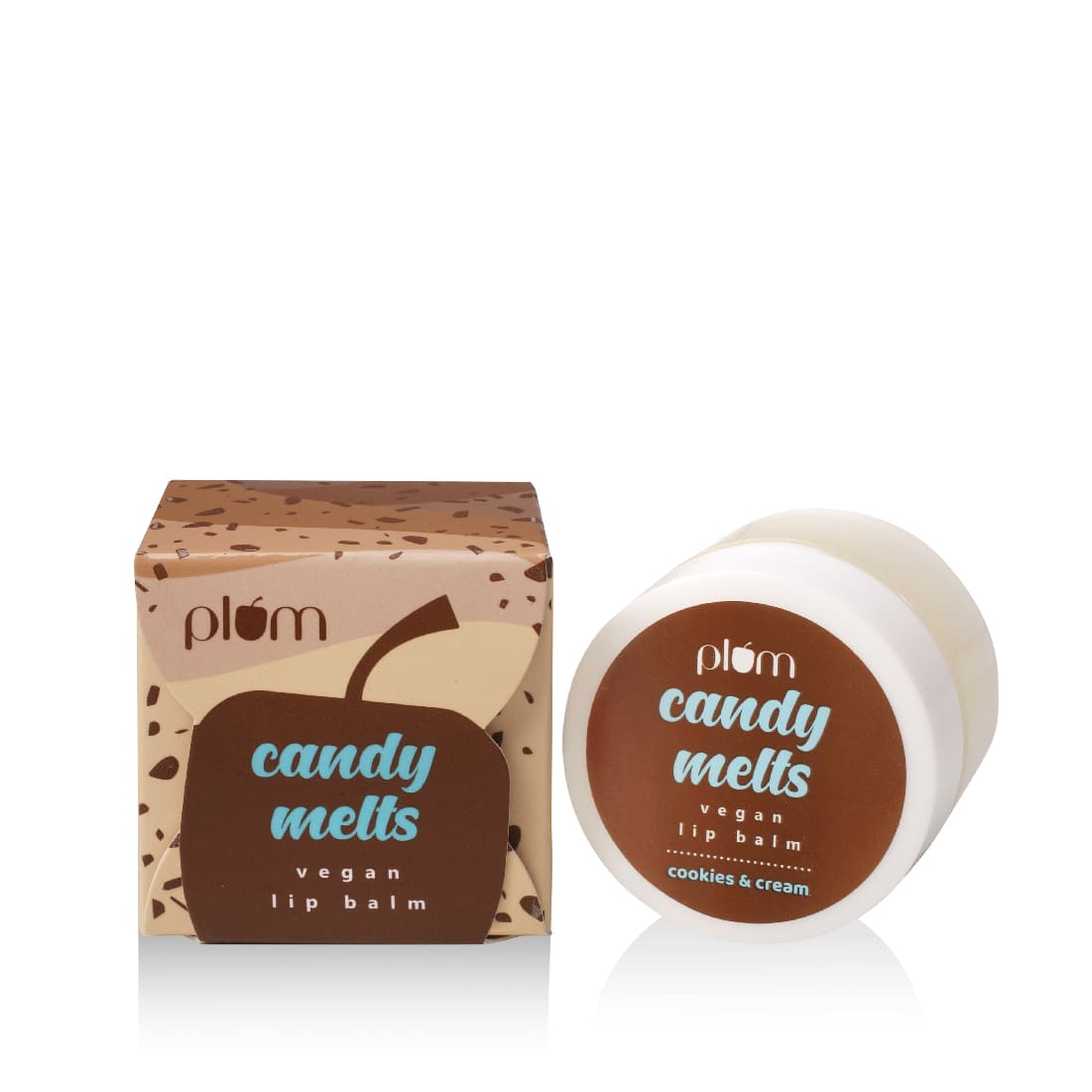 Plum Vegan Lip Balm | Candy Melts Cookies & Cream | 12 gm