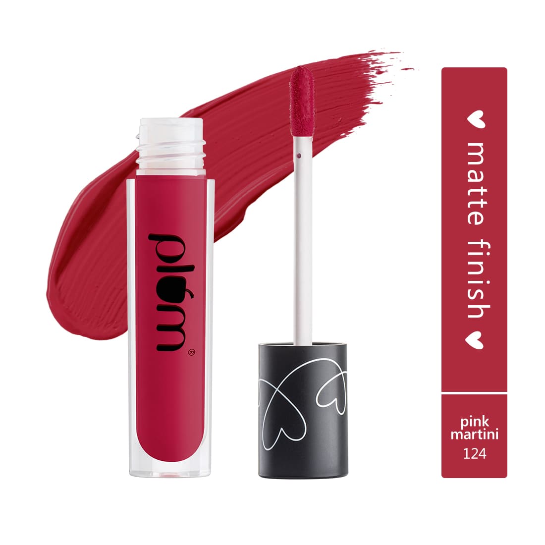 Plum Matte In Heaven Liquid Lipstick | Non-Drying | Smudge-Proof | 100% Vegan & Cruelty Free | Pink Martini - 124