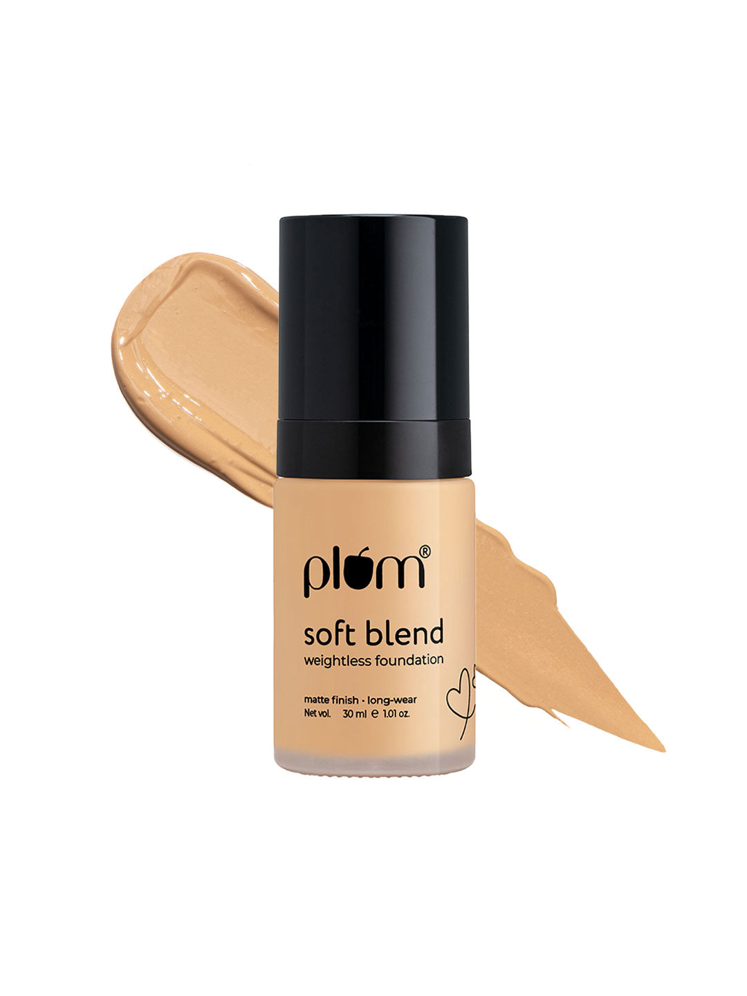 Plum Soft Blend Weightless Foundation | With Hyaluronic Acid | Matte Finish | Super Hydrating | Sunkissed Gold - 120N
