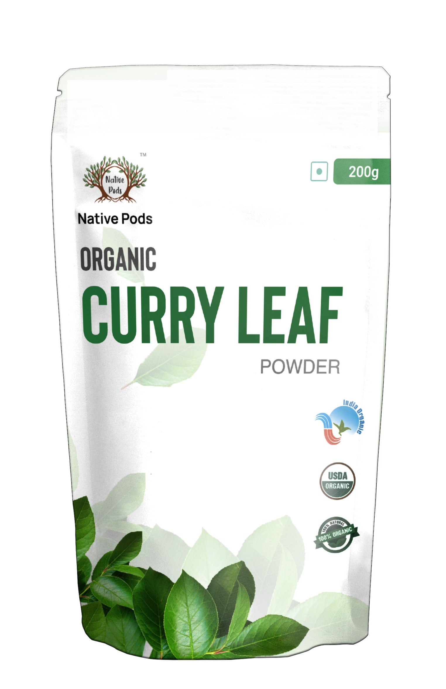 Native Pods Organic Curry Leaf Powder | Kadi / Karuvepillai Powder | 200g