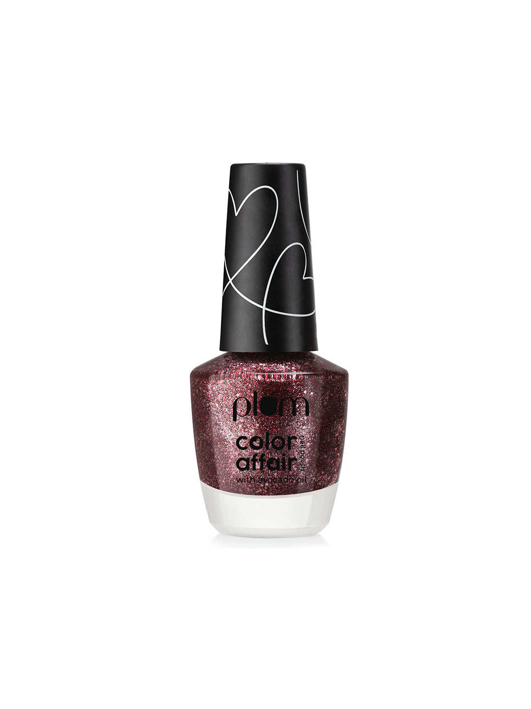 Plum Color Affair Nail Polish All That Glitters Collection | 3D Finish With Pearls & Glitters | 7-Free Formula | Cherry Mars - 169 | 11ml