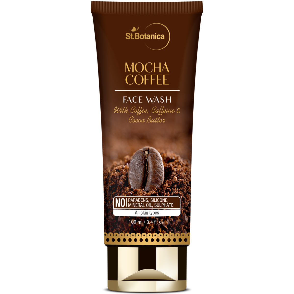 St.Botanica Mocha Coffee Face Wash With Coffee, Caffeine and Cocoa Butter No Sls, Paraben, 100 ml (STBOT698)