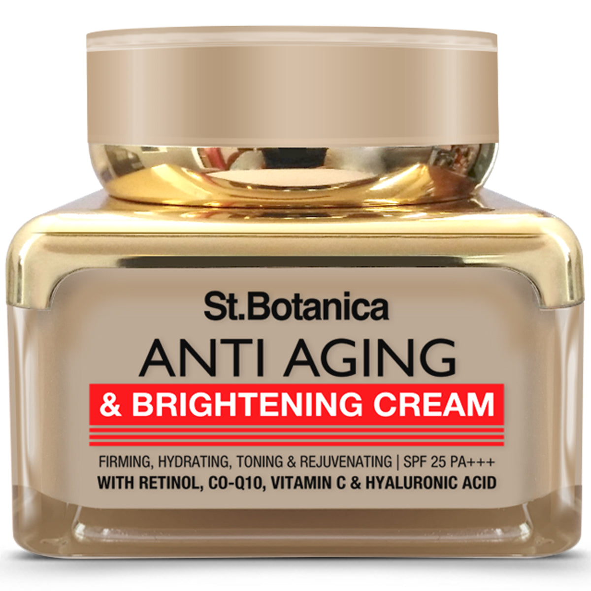 St.Botanica Pure Radiance Anti Aging & Face Brightening Cream, SPF 25 - Firming, Hydrating, Toning & Rejuvenating - 50g