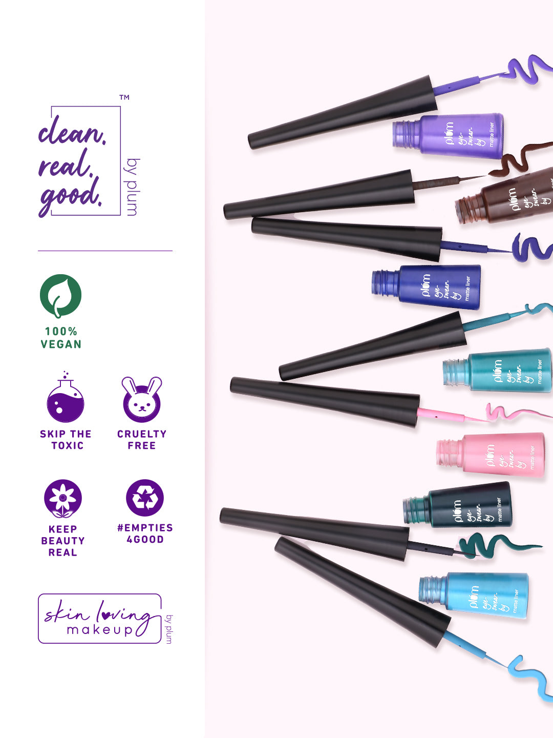 Plum Eye-Swear-By Matte Liner | Water-Proof | Quick Drying | 01 Black 