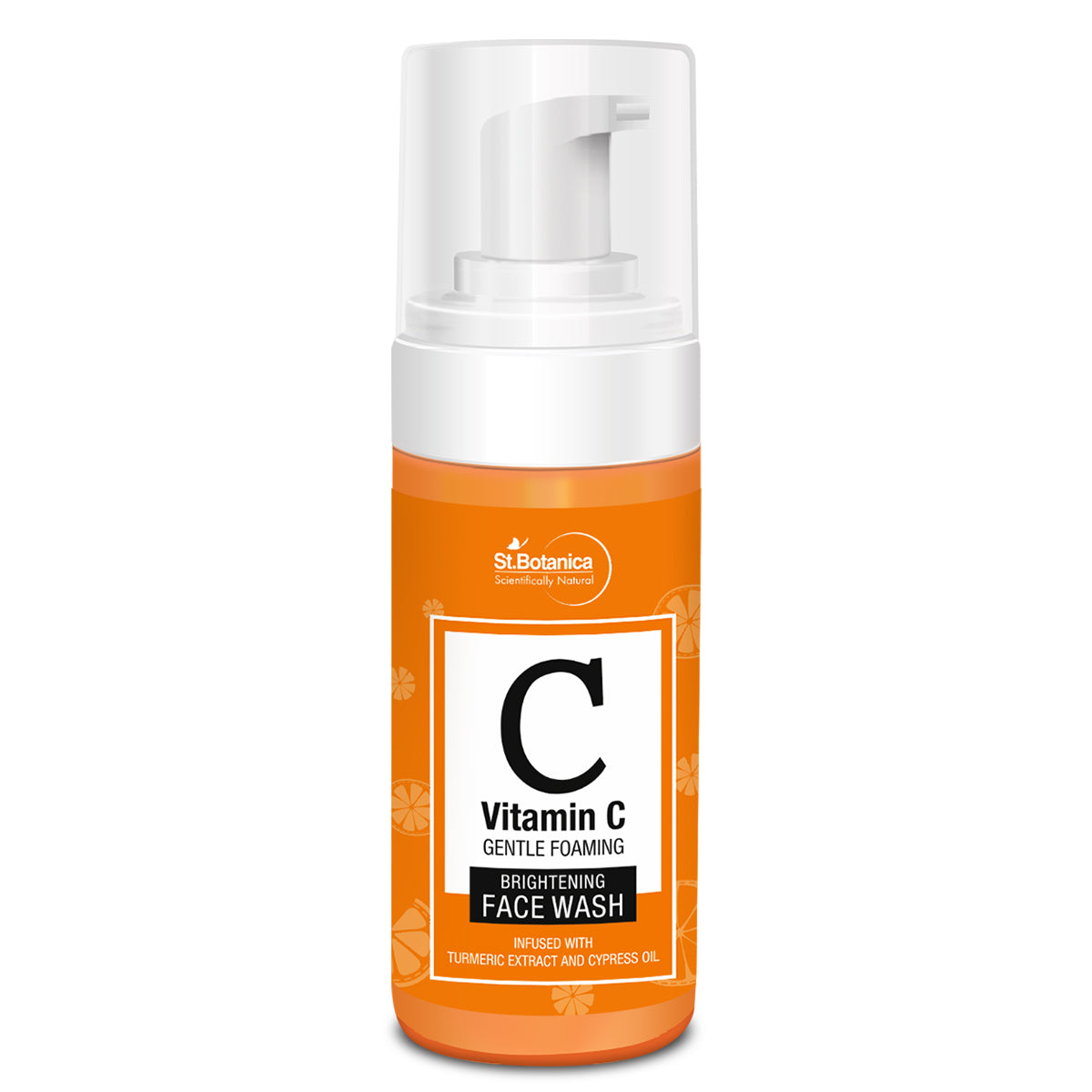 St.Botanica Vitamin C Foaming Brightening Face Wash - No Parabens, Sulphate, Silicones, 120 ml