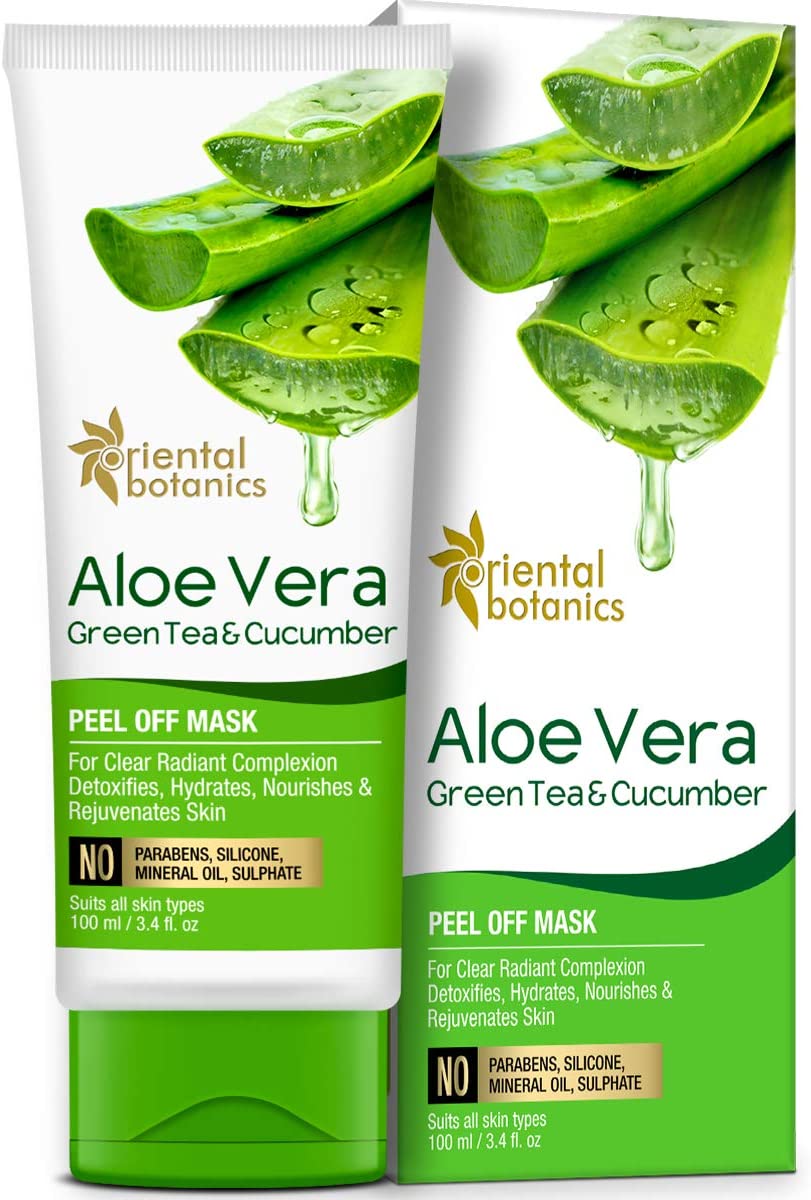 Oriental Botanics Aloe Vera, Green Tea & Cucumber Peel Off Mask, 100 ml