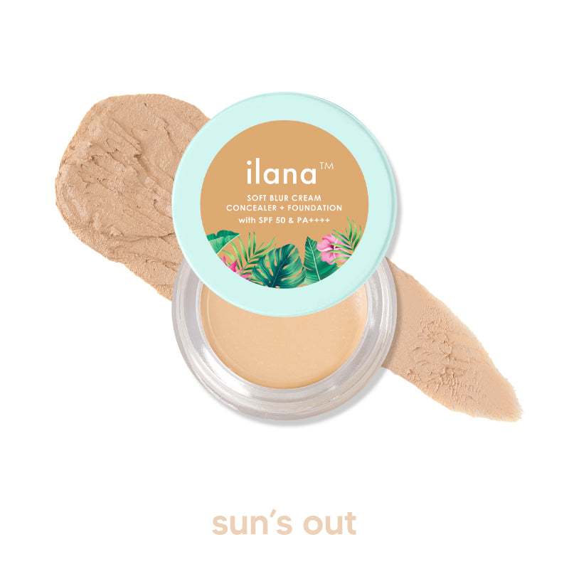 Ilana Soft Blur Cream Concealer & Foundation with SPF 50 I Shade - Sun's Out | 5 ml