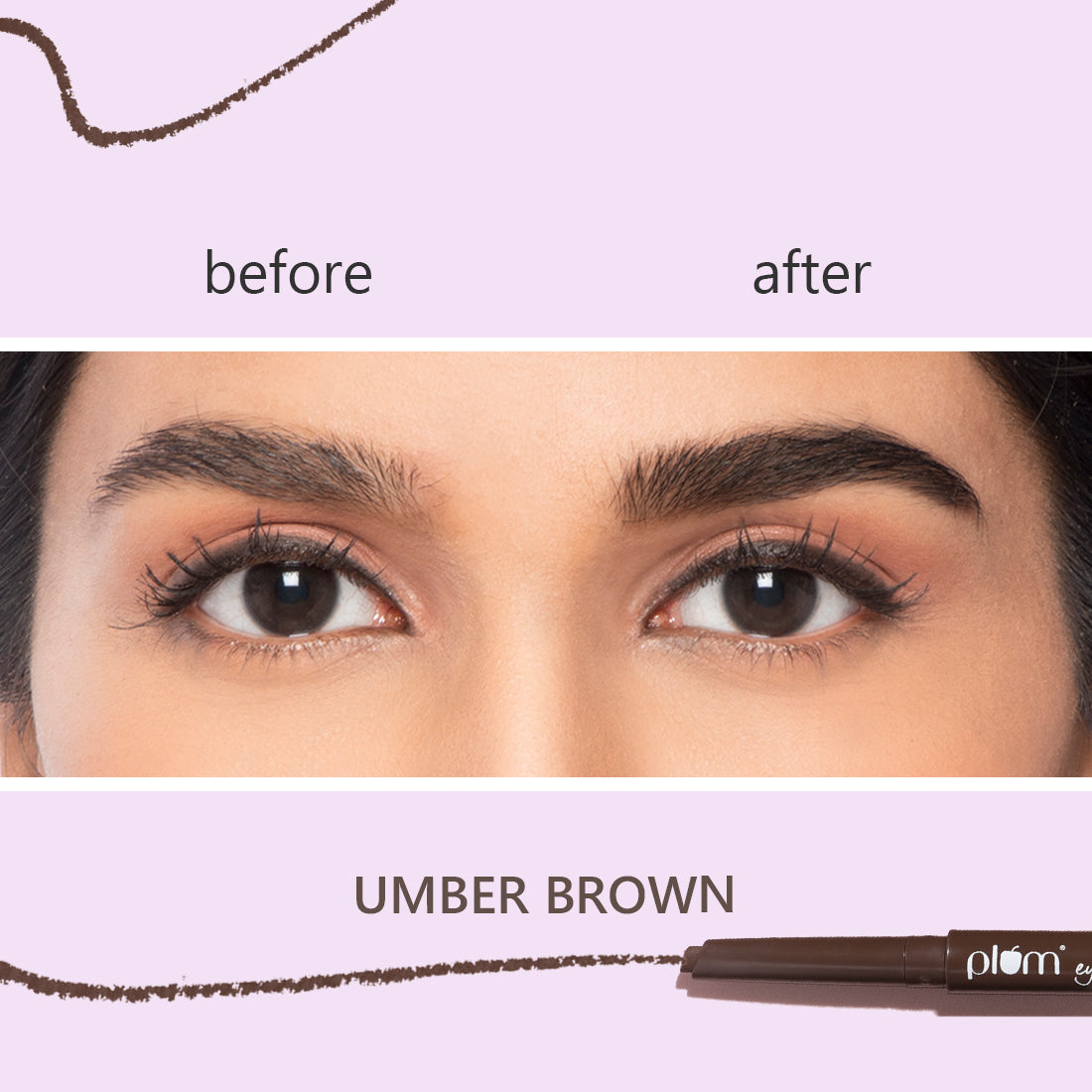 Plum Eye-Swear-By Brow Definer - Umber Brown | Buildable Pigment | With Vitamin E