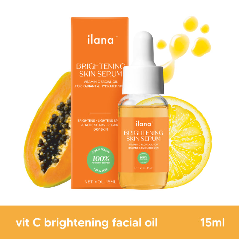 Ilana Brightening Skin Serum | Vitamin C natural Face Oil | Papaya + Lemon | 15ml