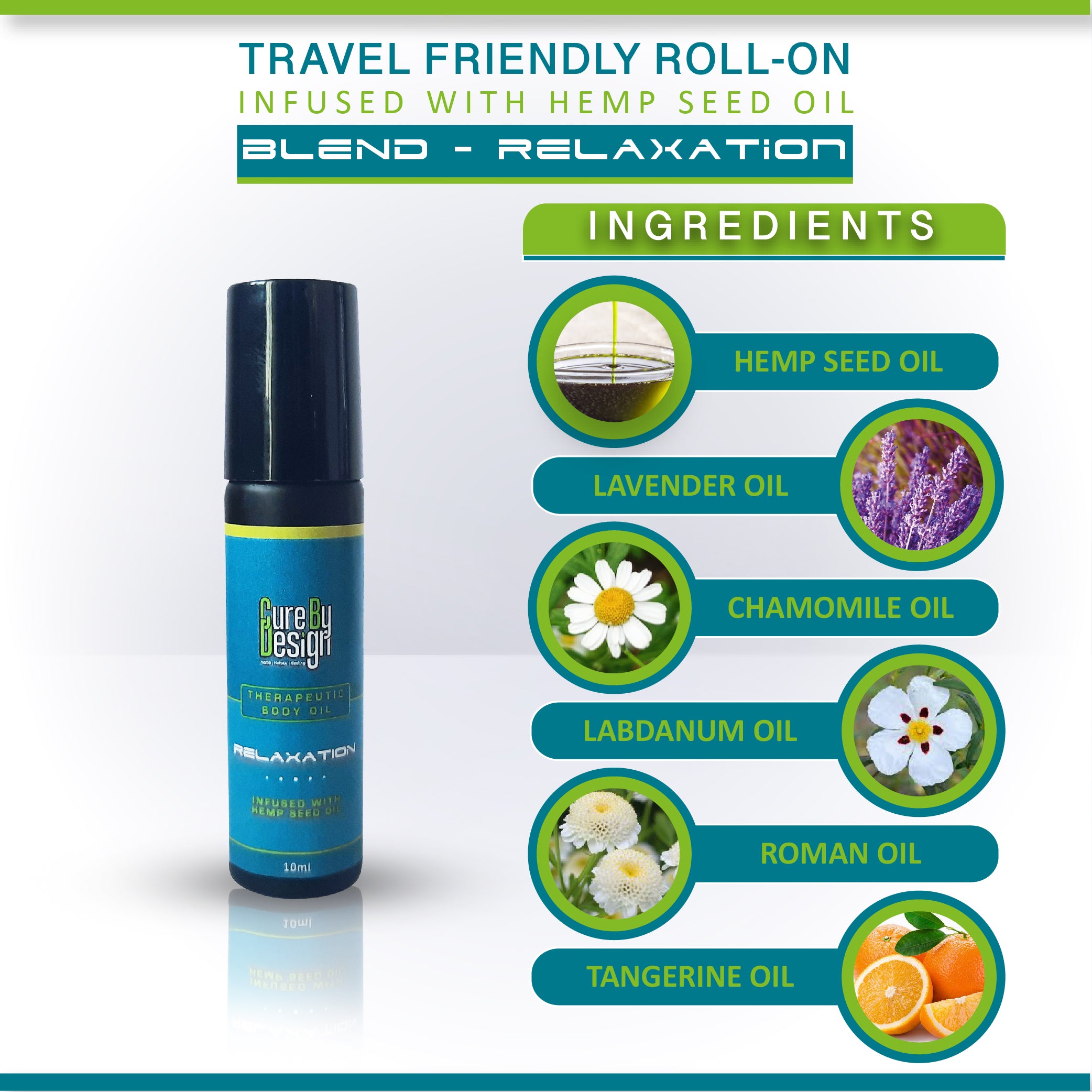 Cure By Design Therapeutic Healing Blend Roll on - Relaxation 10 ml