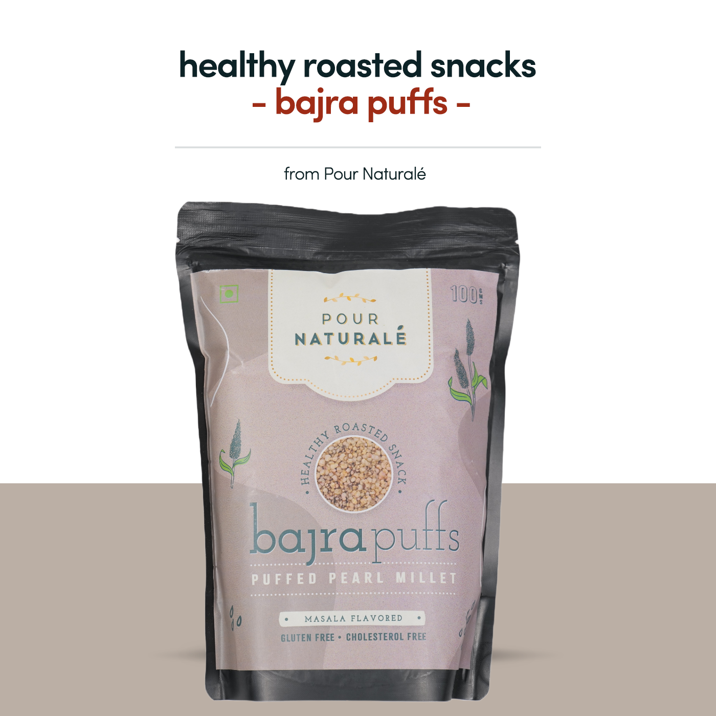 Pour Naturale Bajra Puffs: Pack of 4 x 100gm