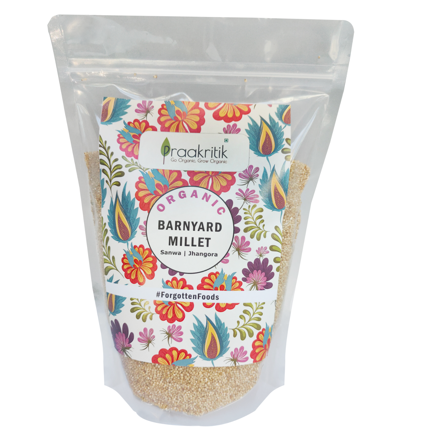 Praakritik Organic Farms Barnyard Millet (Sanva) | High in Fiber, Calcium, Phosphorous | Gluten-free | 1kg