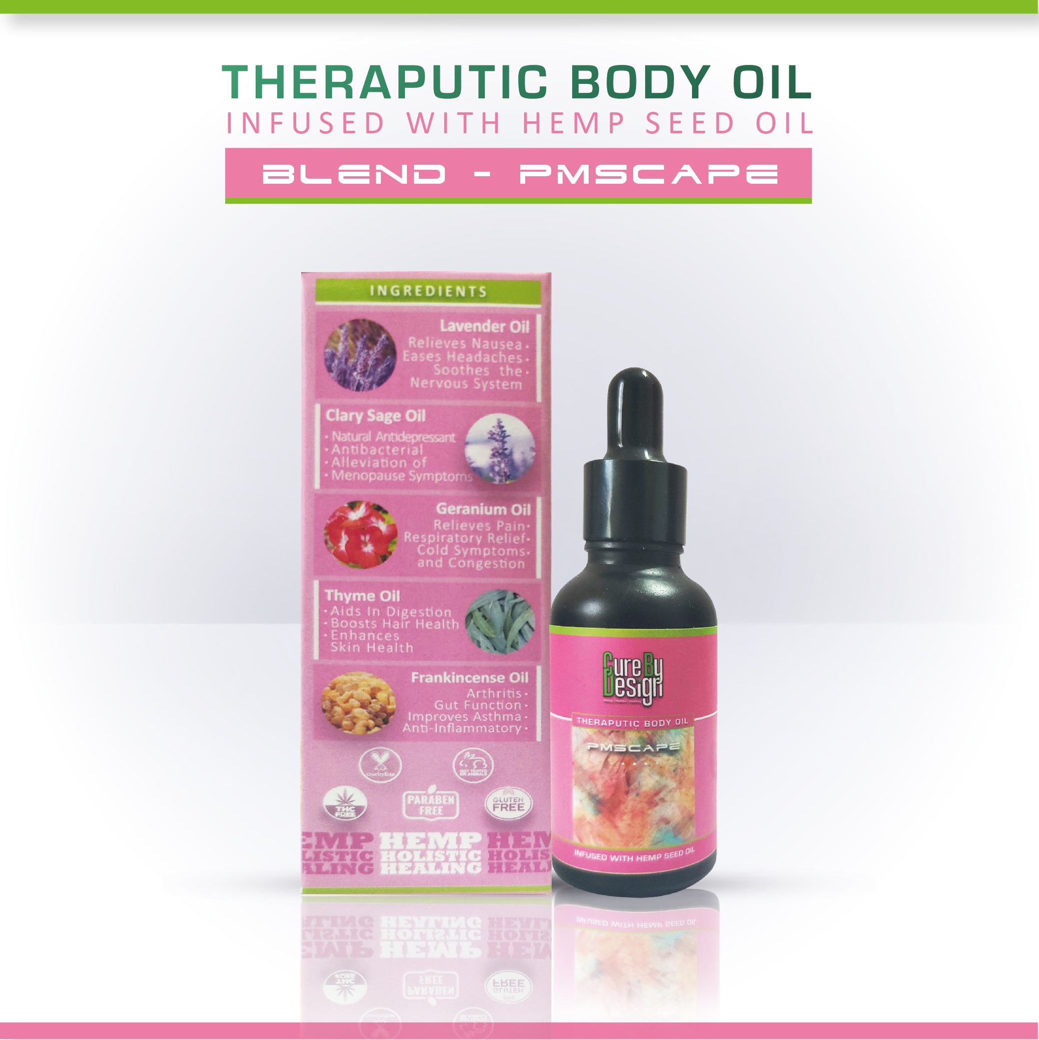 Cure By Design Therapeutic Healing Blend - PMScape