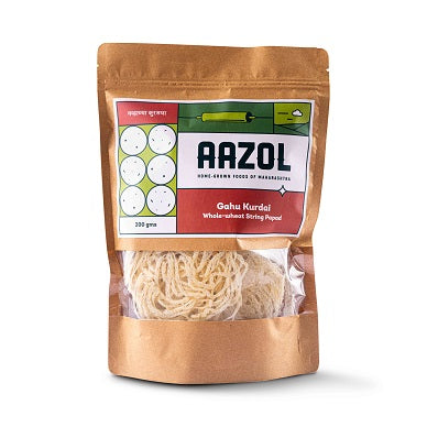 Aazol Gahu Kurdai: Whole-wheat String Papad 200g
