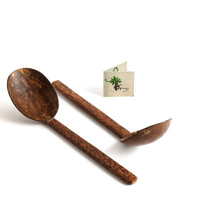 Thenga Natural Handmade Coconut Shell Serving Spoon