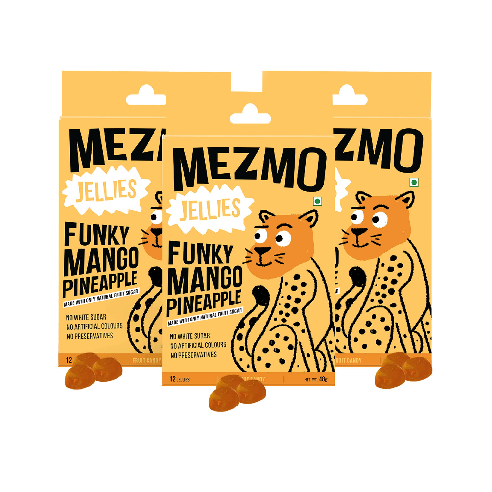 Mezmo Funky Mango Pineapple Pack of 3 ( 36 Jellies)