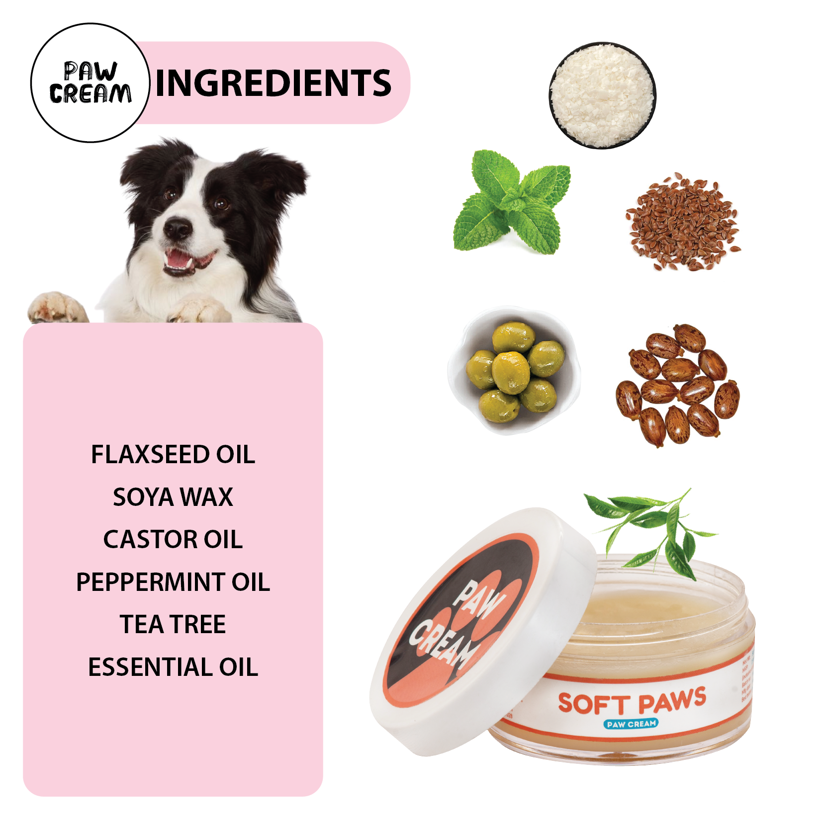 Papa Pawsome Soft Paws Paw Cream for Dog I 30 gm I 100% Natural