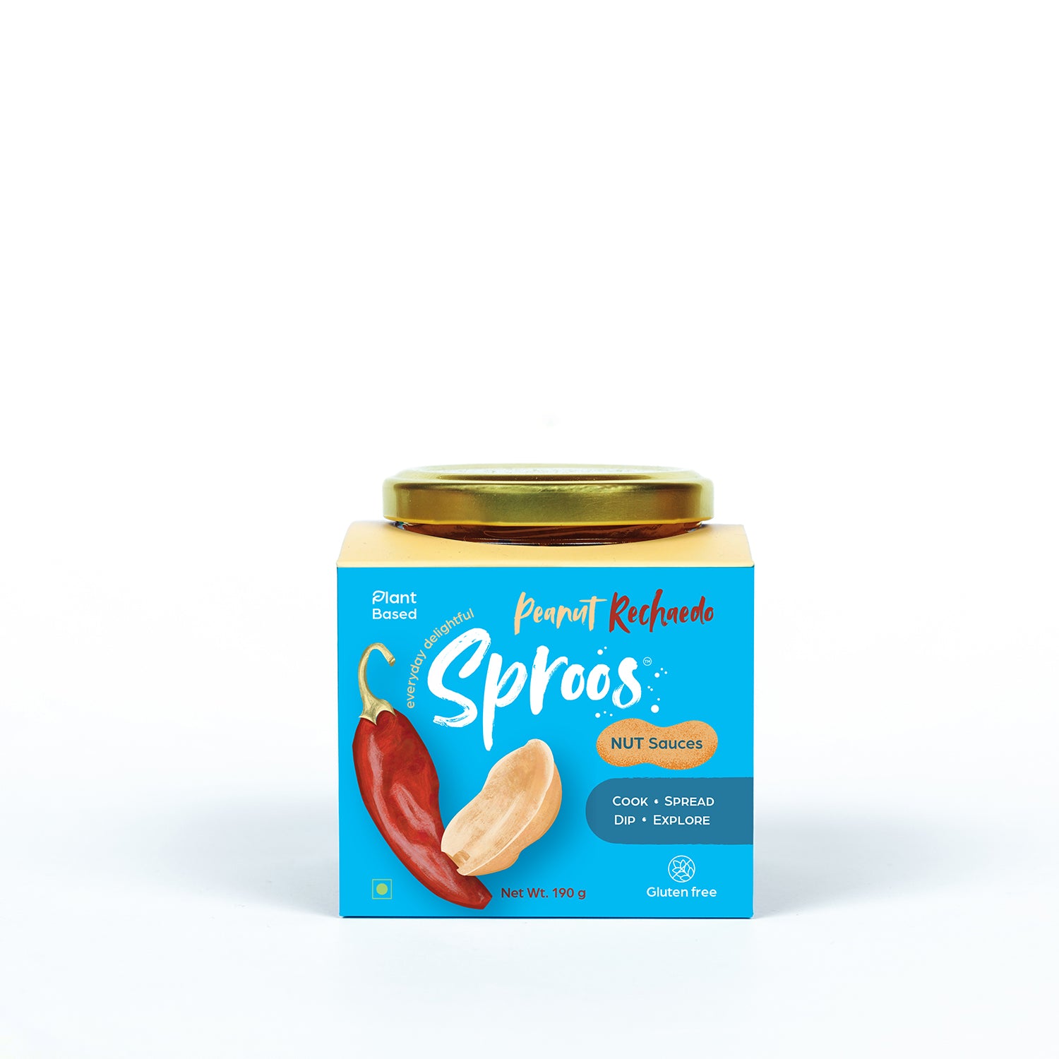 Sproos Nut Sauce | Peanut Rechaedo | No Preservative | No Added Sugar | 190gm
