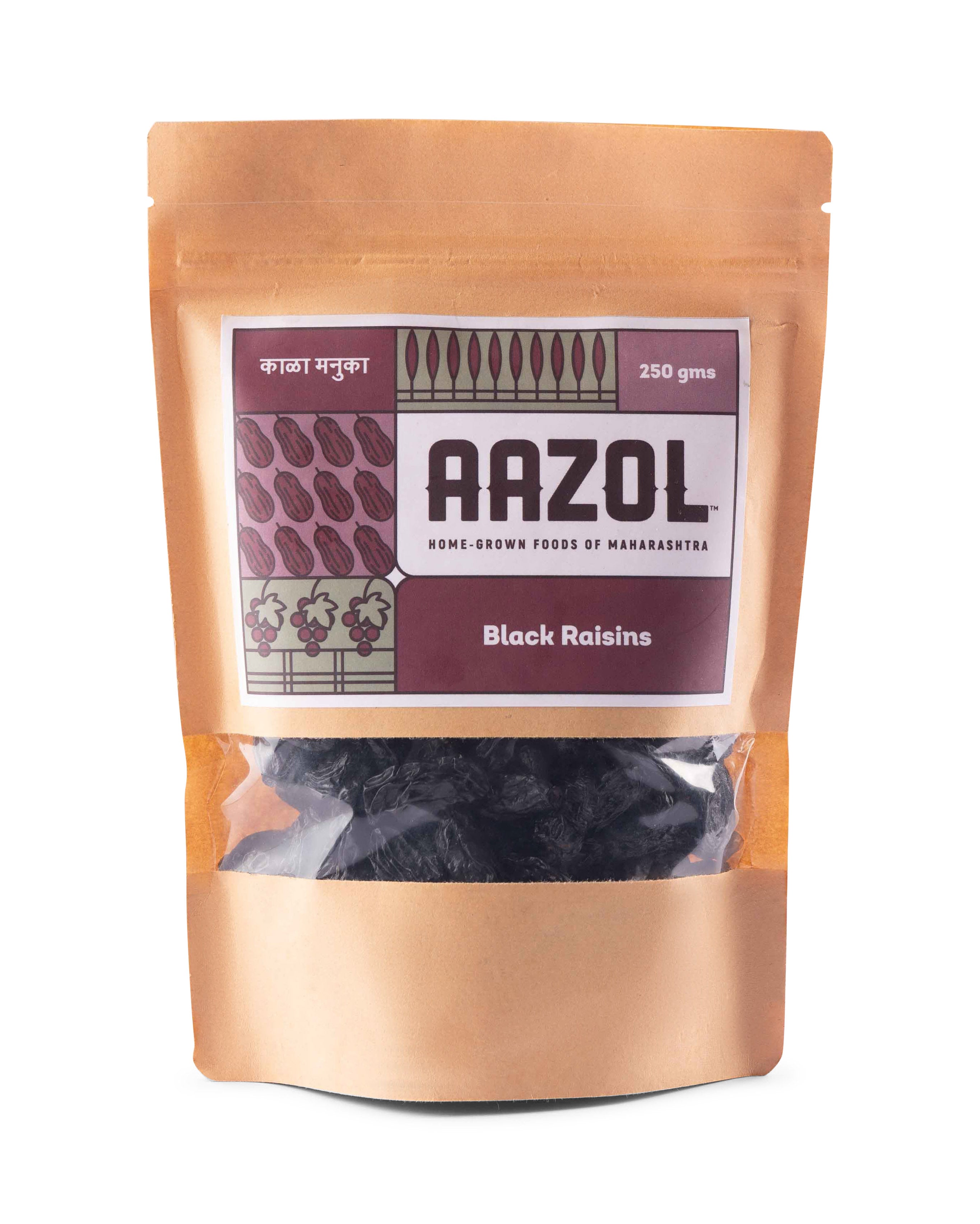 Aazol Jumbo Black Raisins: Nashik's Famed Seedless Kismis 250g