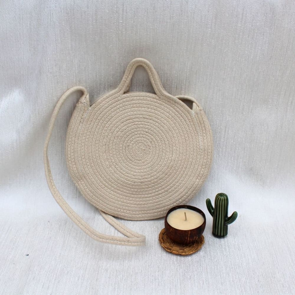 ONEarth Cream & Round Sling Bag