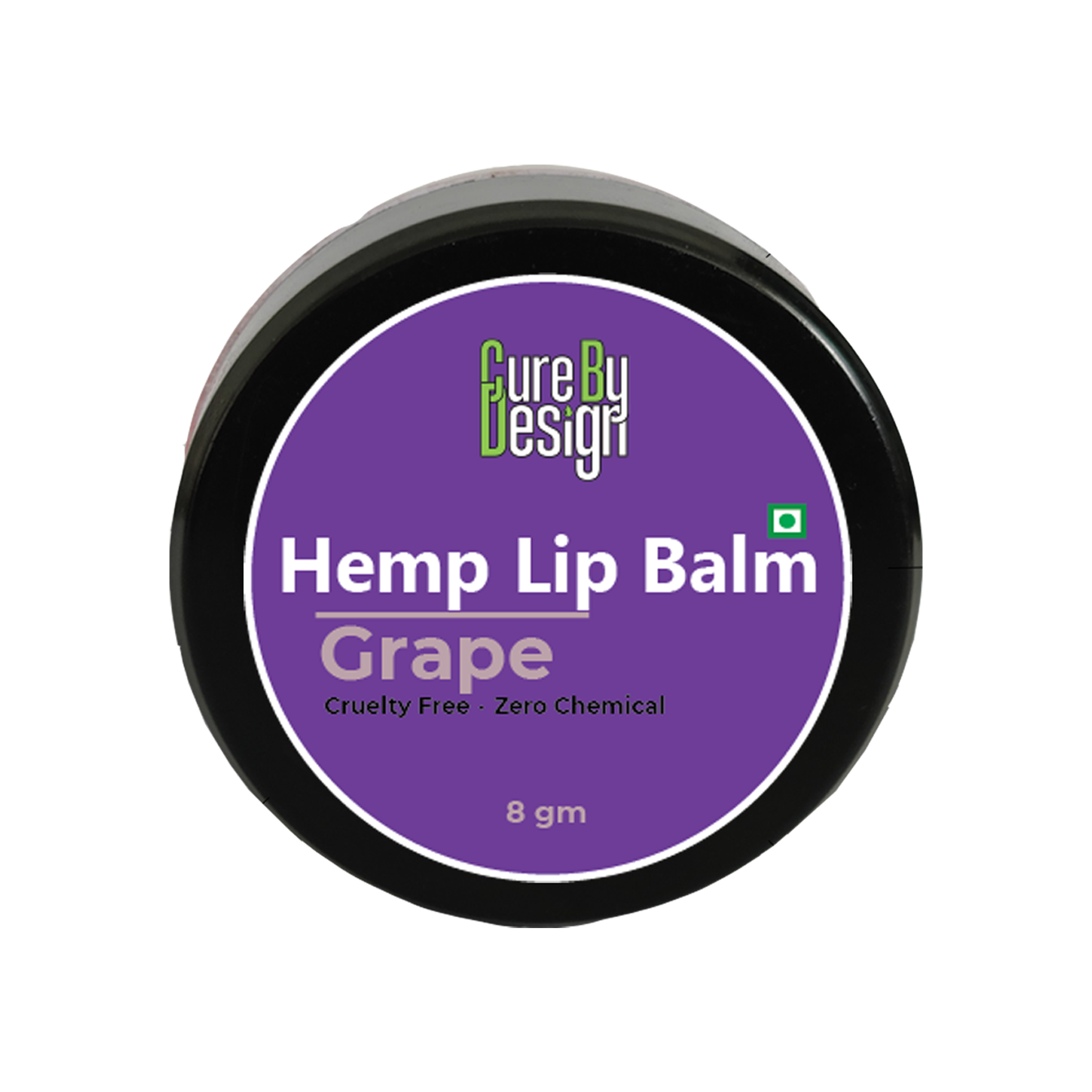 Cure By Design Hemp Lip Balm Grape 8gm