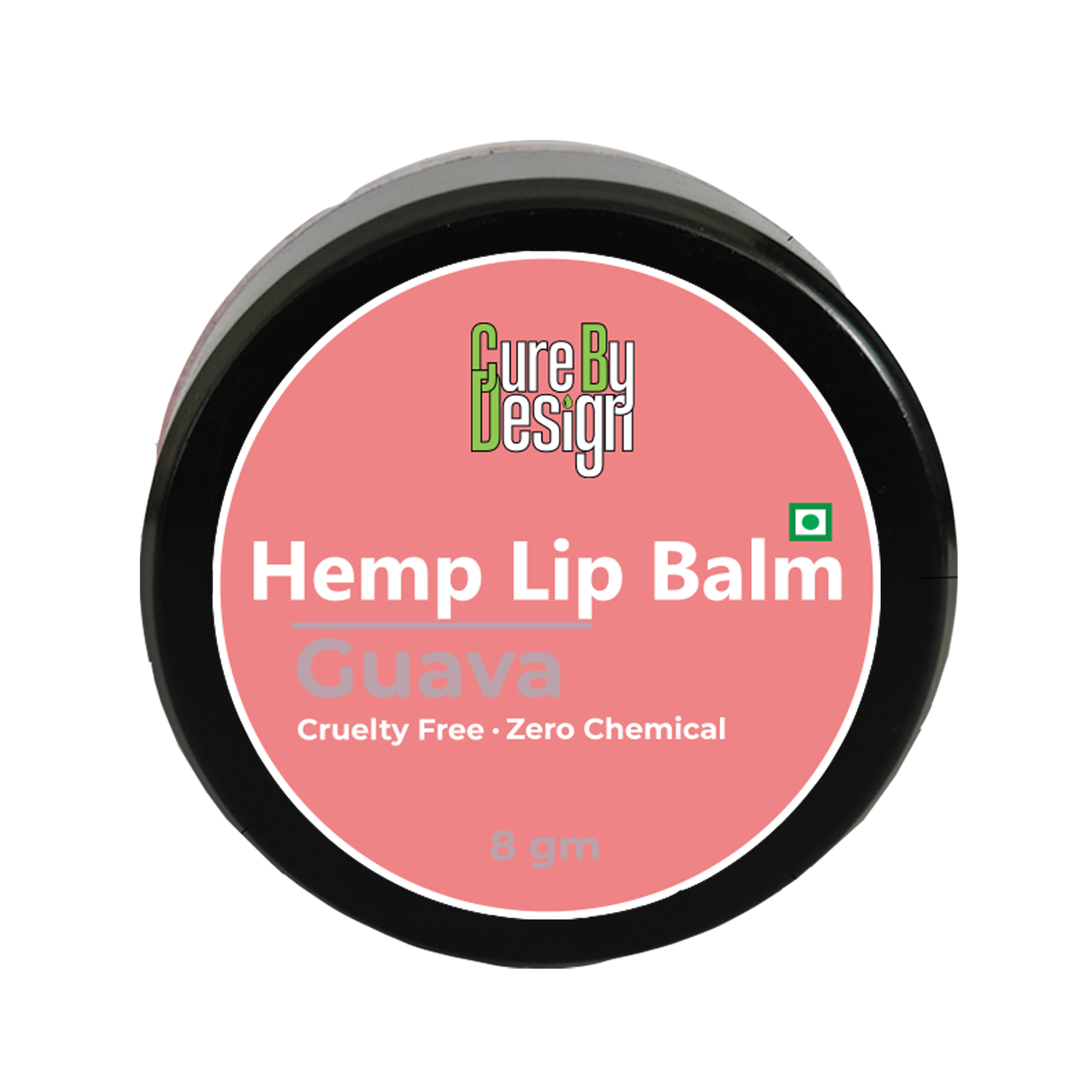Cure By Design Hemp Lip Balm Guava 8gm
